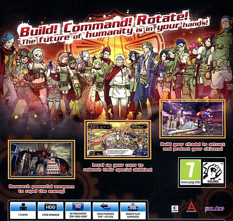 Aegis of Earth Protonovus Assault PS4 Back Cover Art