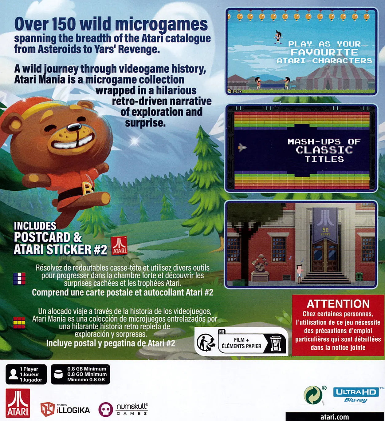 Atari Mania PS5 Back Cover Art