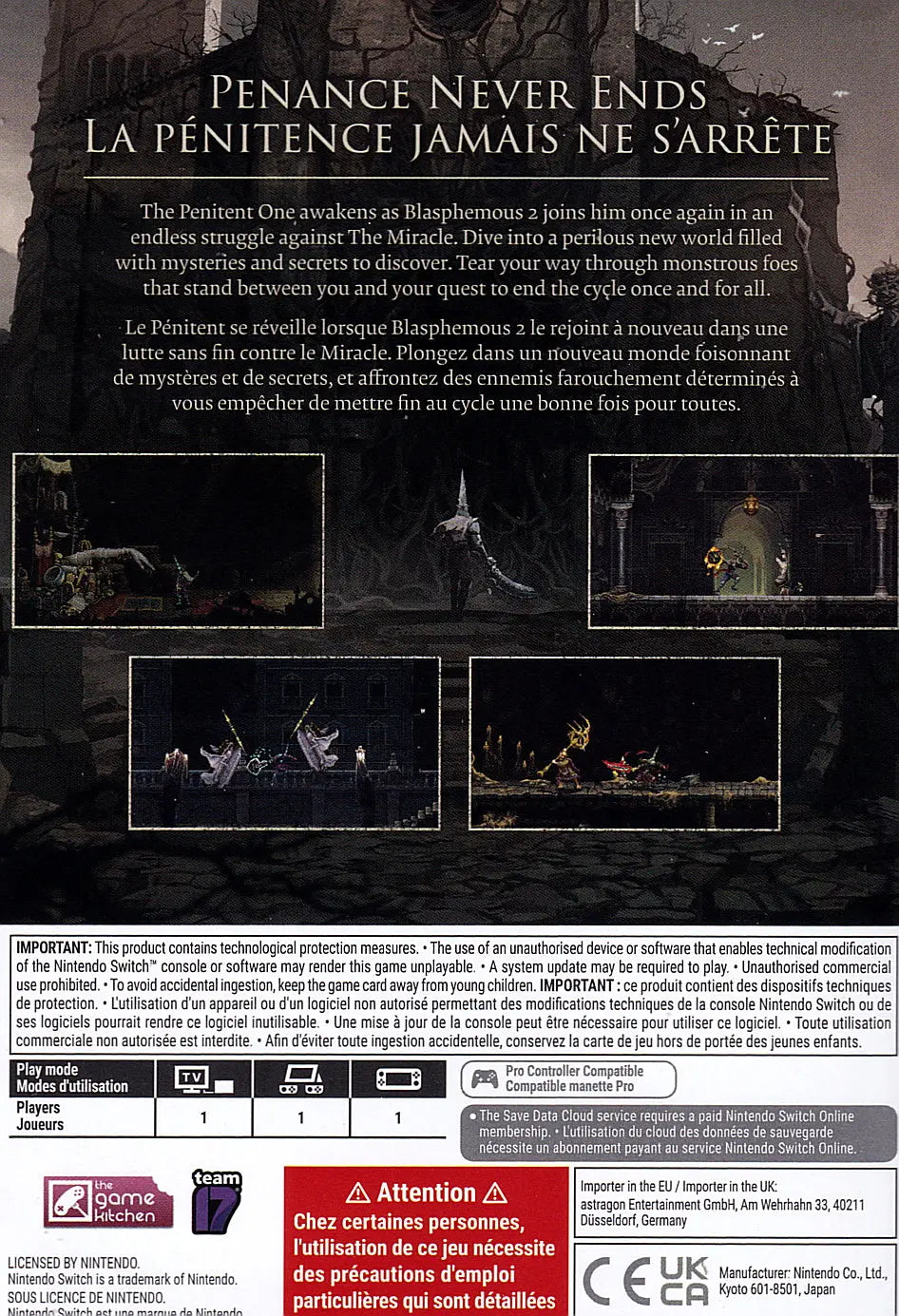 Blasphemous II Switch Back Cover Art