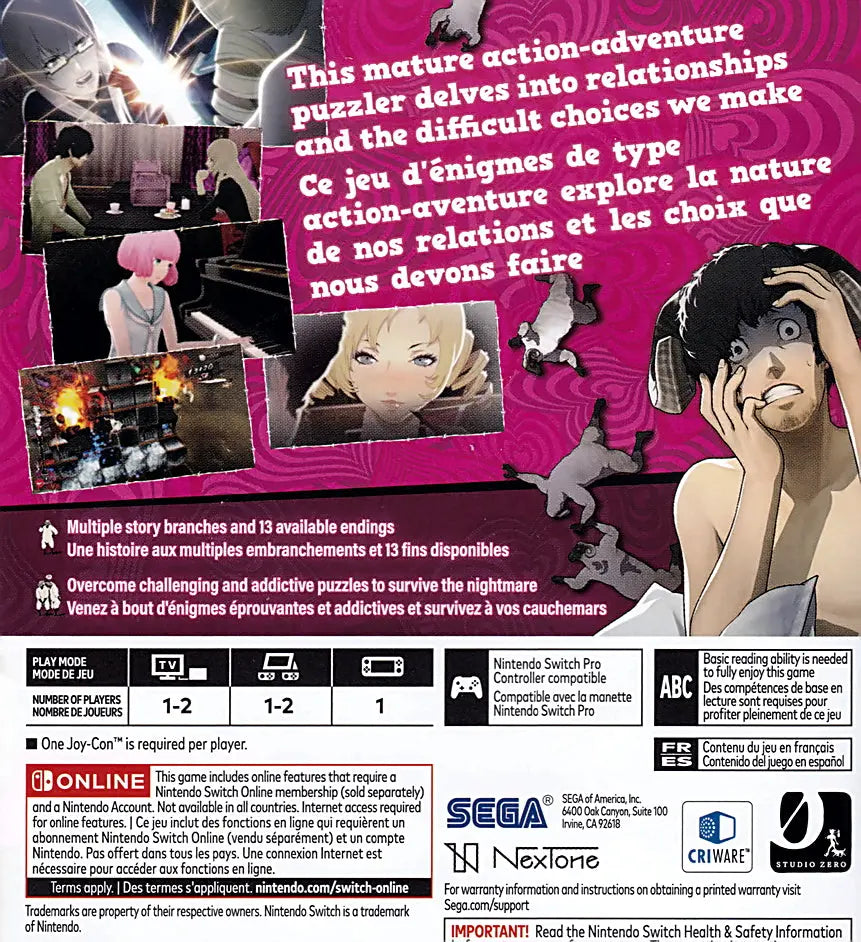 Catherine Full Body Switch Back Cover Art