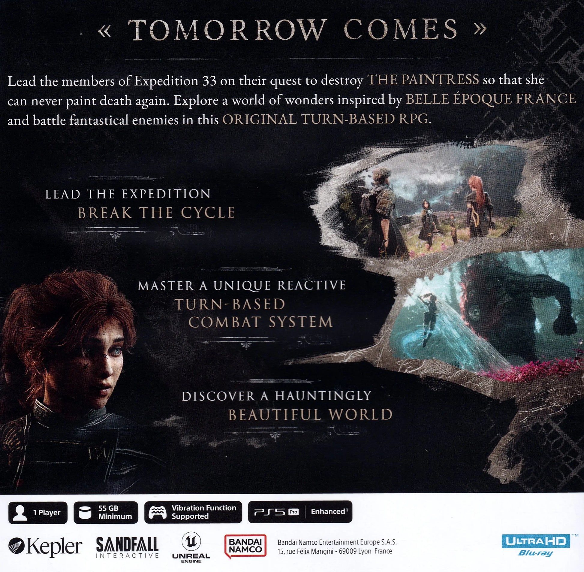 Clair Obscur Expedition 33 PS5 Back Cover Art