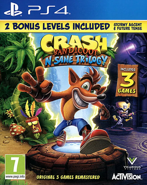 Crash Bandicoot N Sane Trilogy PS4 Cover Art