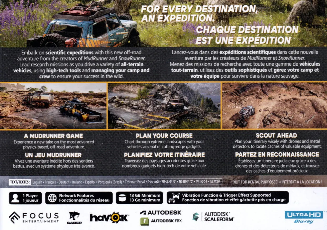 Expeditions A Mudrunner Game PS5 Back Cover Art