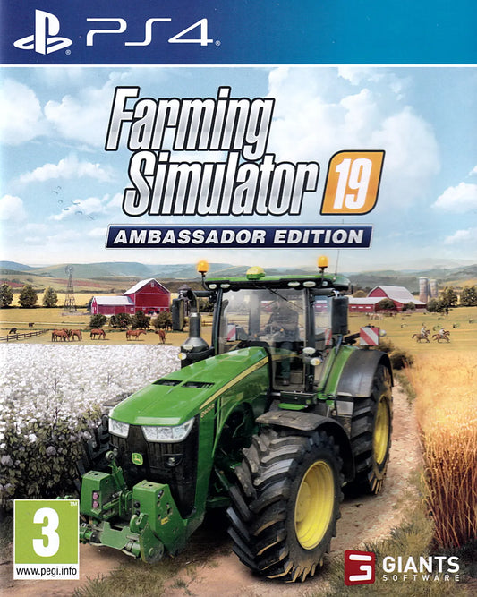 Farming Simulator 19 Ambassador Edition PS4 Cover Art