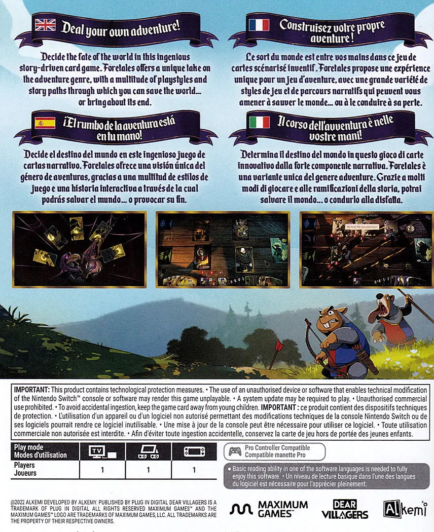 Foretales Switch Back Cover Art