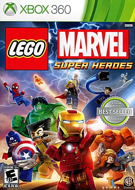 Lego Marvel Super Heroes Xbox 360 Cover Artwork