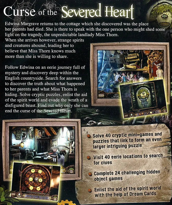 Margrave Mysteries Curse of the Severed Heart Back Cover Artwork