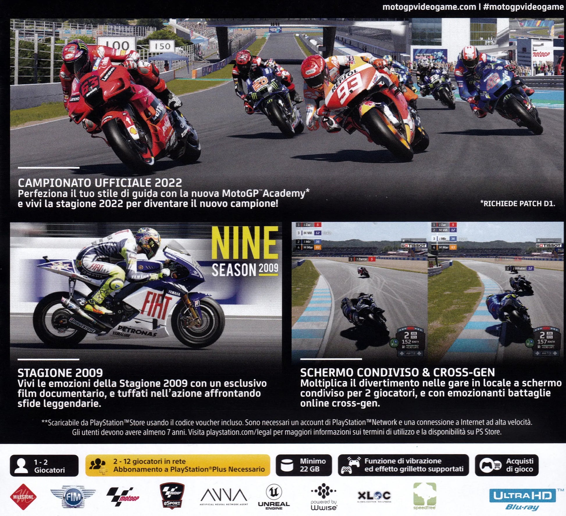 MotoGP 22 PS5 Back Cover Art