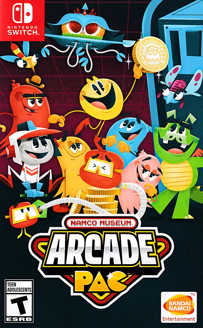 Namco Museum Arcade Pac Switch US Cover Art