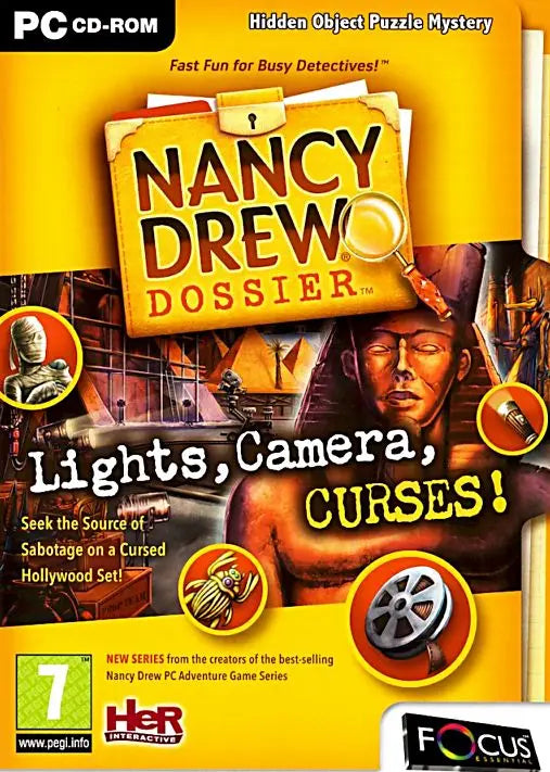 Nancy Drew Dossier Lights, Camera, Curses! Artwork