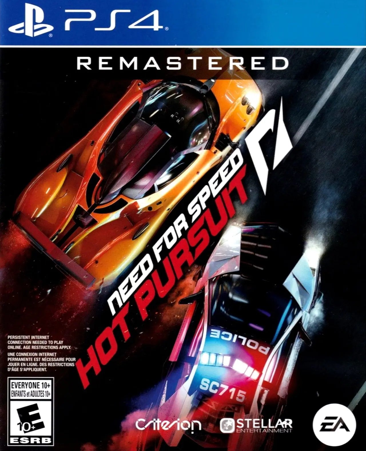 Need For Speed Hot Pursuit Remastered PS4 Cover Art