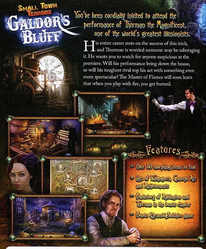 Small Town Terrors Galdor's Bluff Collector's Ed. Back Cover Art