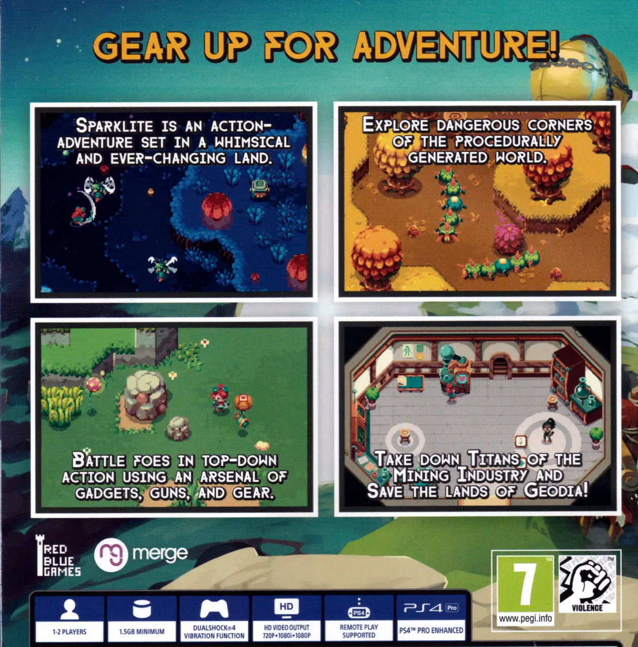 Sparklite PS4 Back Cover Art