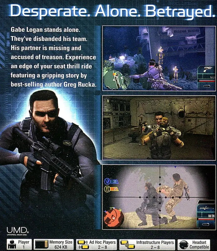 Syphon Filter Logan's Shadow Back Cover Art PSP