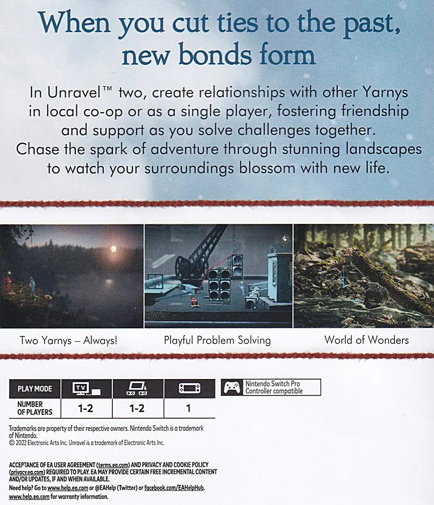 Unravel Two Switch Back Cover Art