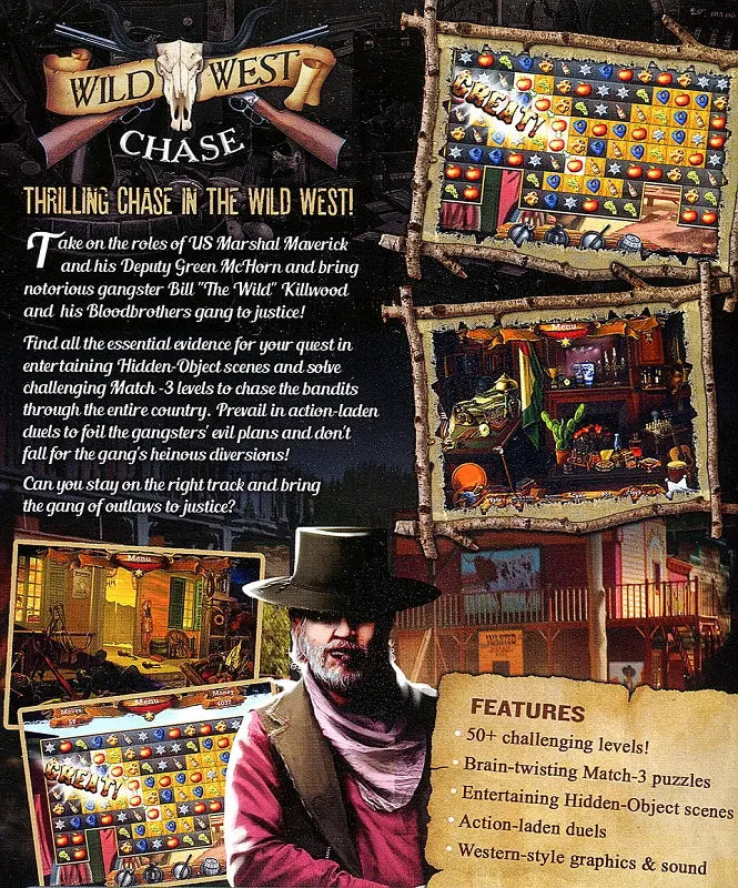 Wild West Chase Back Cover Art