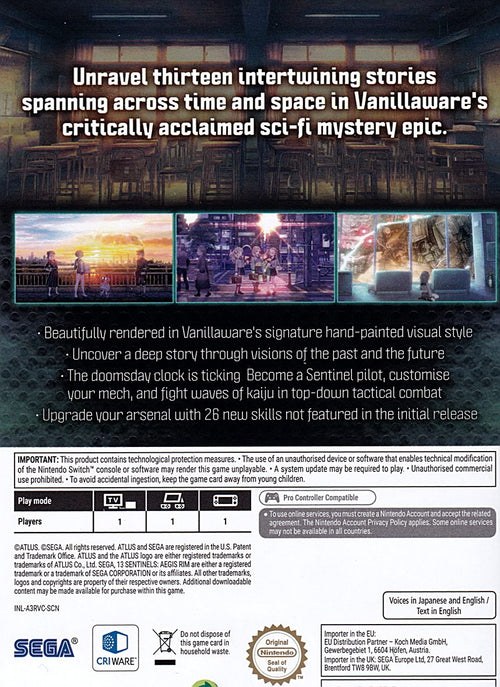 13 Sentinels Aegis Rim Switch Back Cover Art