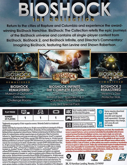Bioshock The Collection Switch Back Cover Art