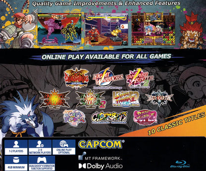Capcom Fighting Collection PS4 Back Cover Art