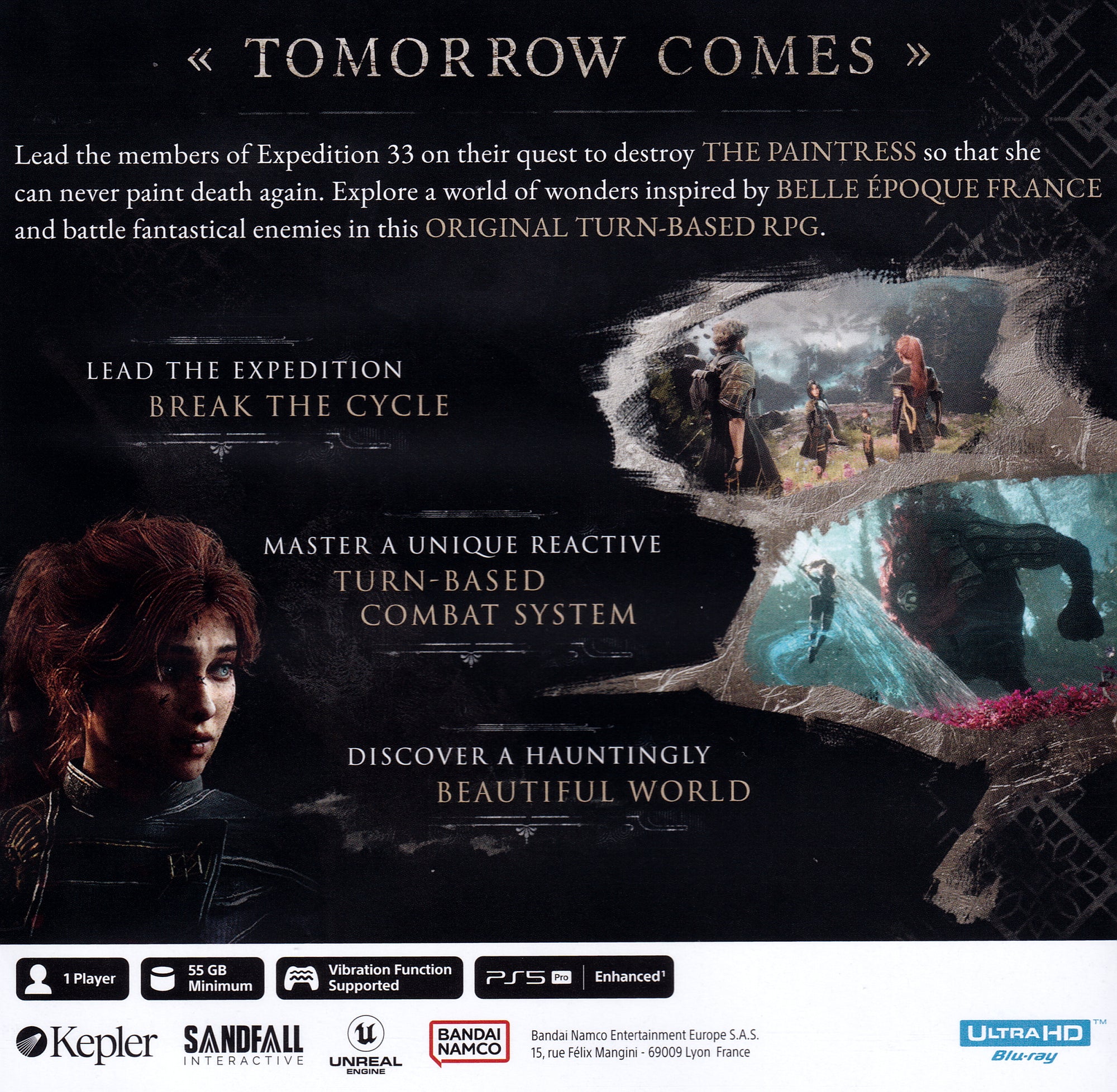 Clair Obscur Expedition 33 PS5 Back Cover Art