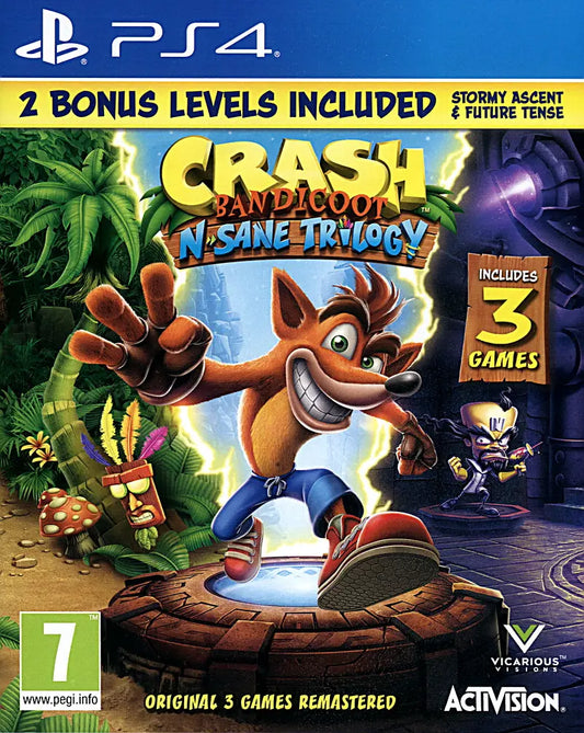 Crash Bandicoot N Sane Trilogy PS4 Cover Art