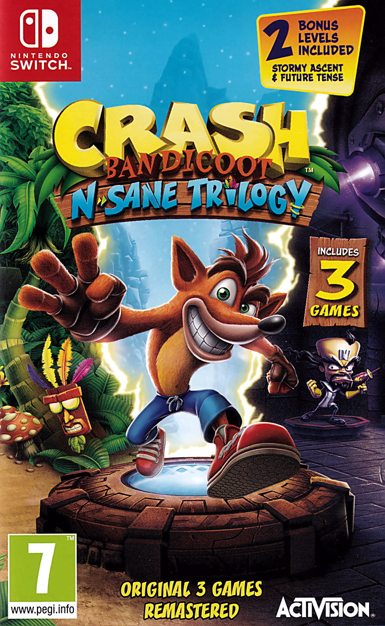 Crash Bandicoot N Sane Trilogy Switch Cover Art