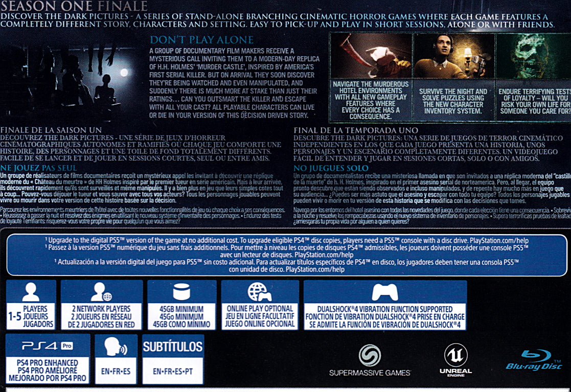 The Dark Pictures Anthology The Devil in Me PS4