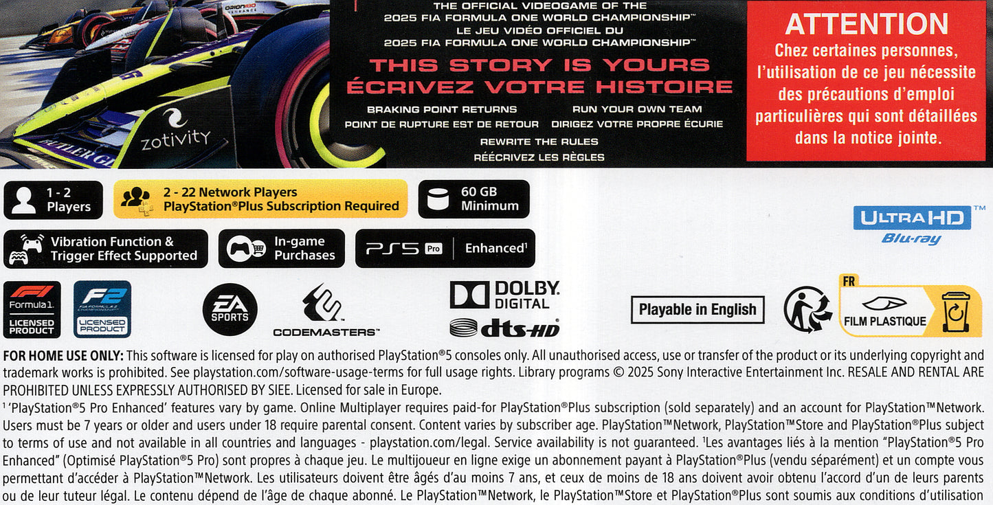 EA Sports F1 25 PS5
