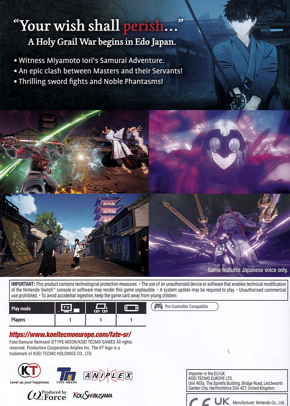 Fate/Samurai Remnant Switch
