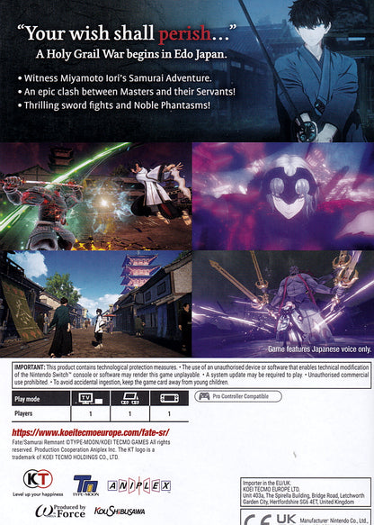 Fate/Samurai Remnant Switch