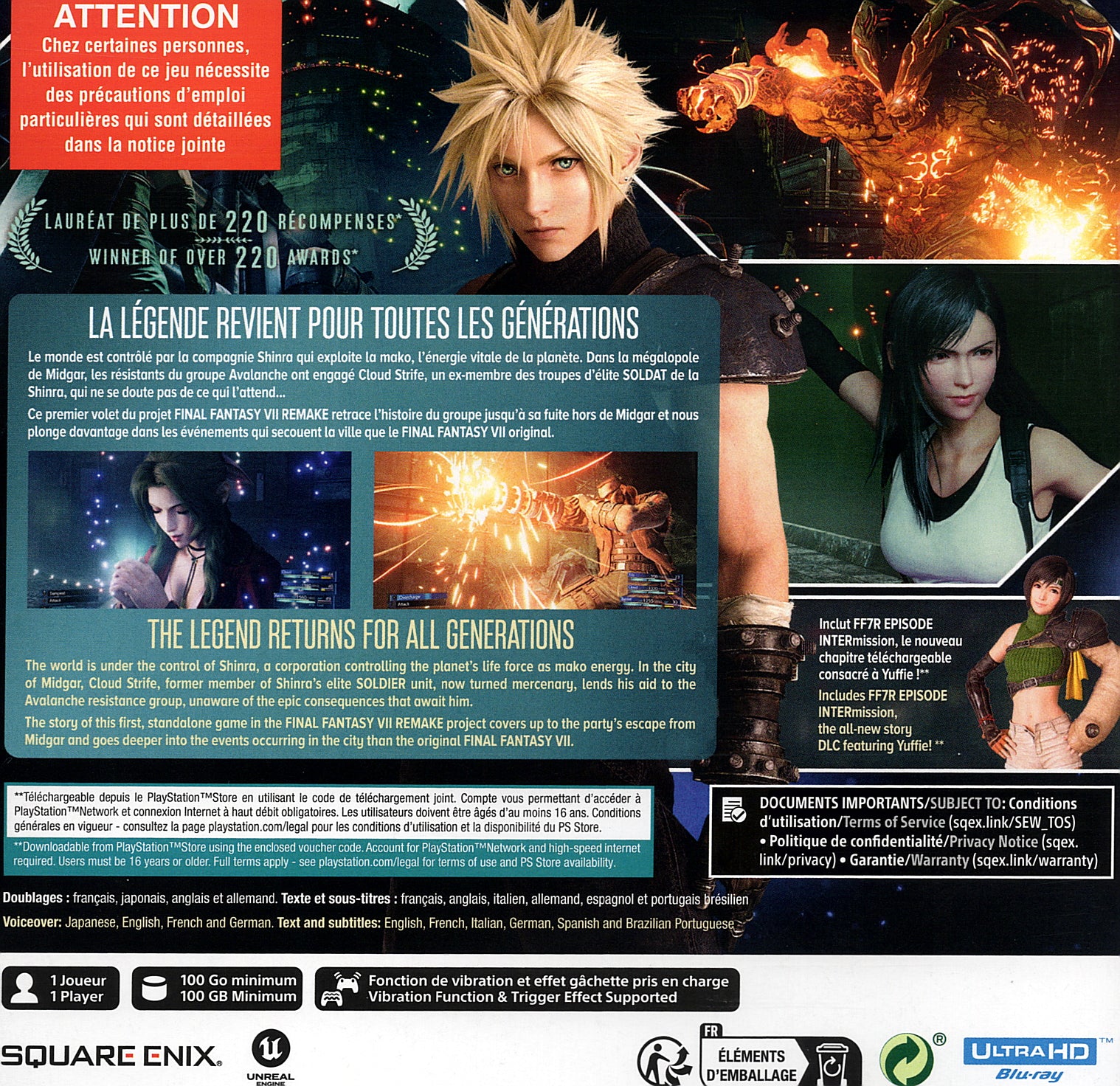 Final Fantasy VII Remake Intergrade & Rebirth Twin Pack Physical Edition PS5