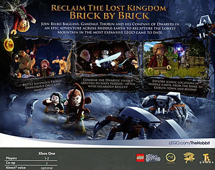 Lego the Hobbit XBOX ONE Cover Artwork (Back)