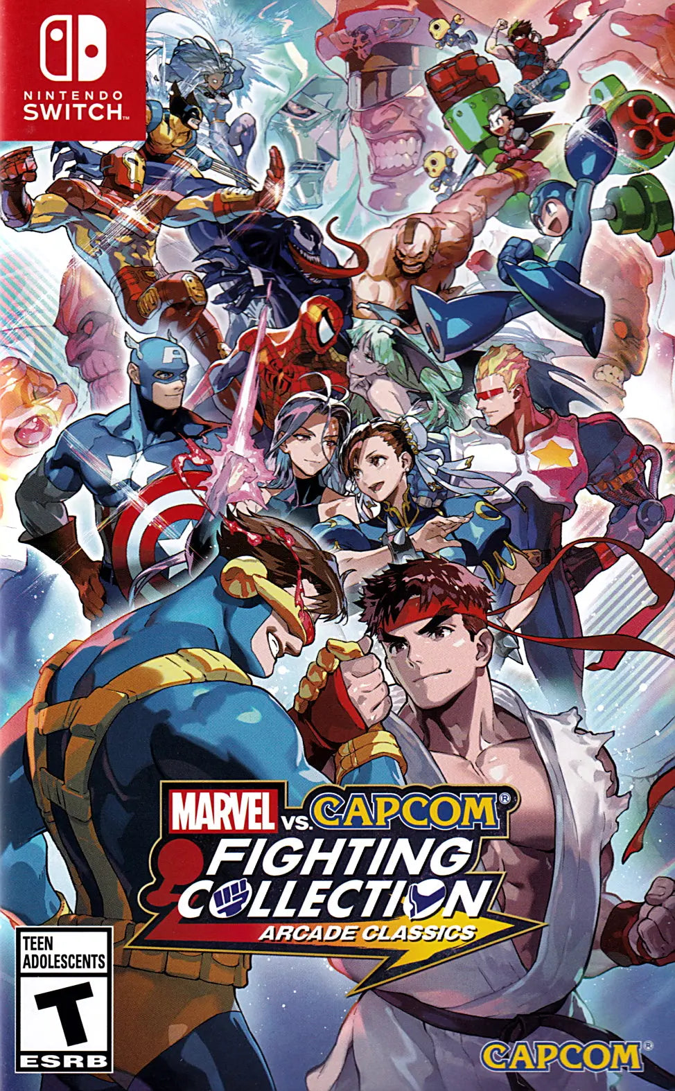 Marvel vs Capcom Fighting Collection Arcade Classics Switch Cover Art