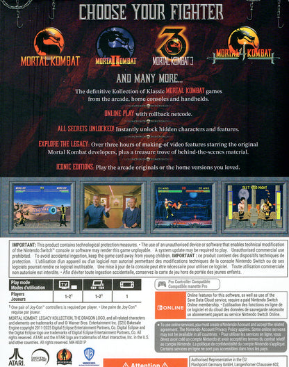 Mortal Kombat Legacy Kollection Switch