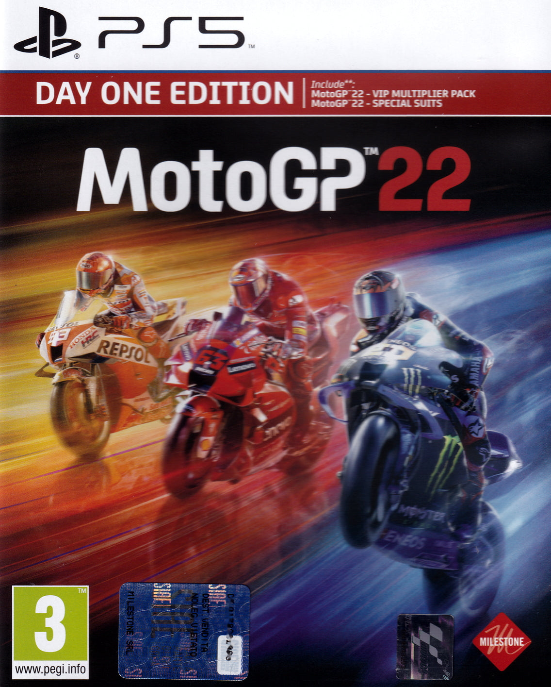  MotoGP 22 PS5 Cover Art