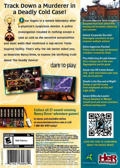 Nancy Drew the Deadly Device Cover (back)