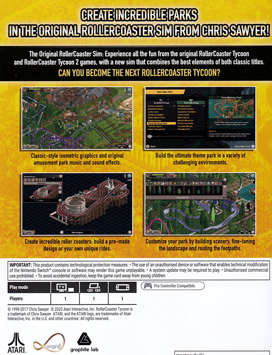 Rollercoaster Tycoon Classic Switch