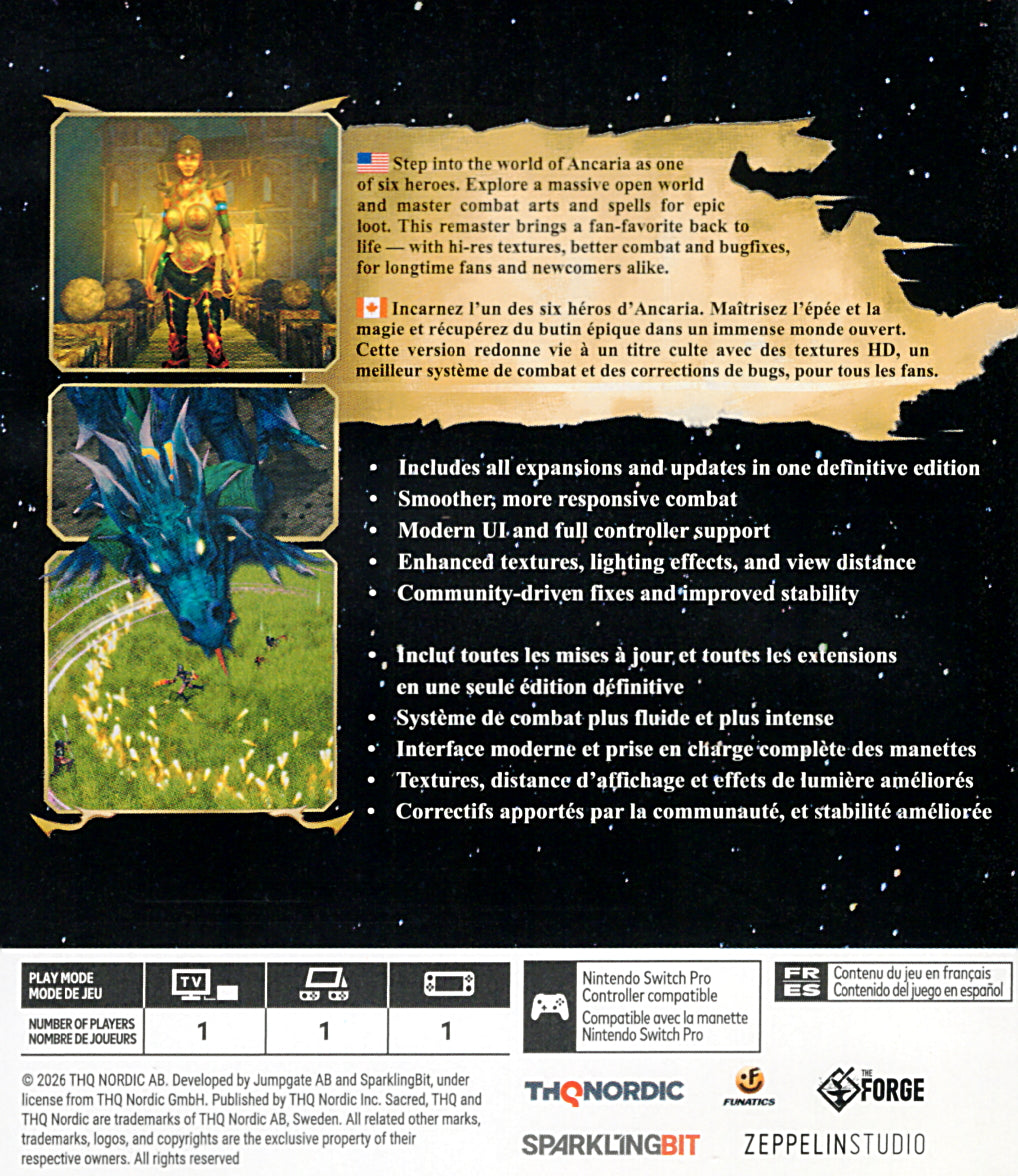 Sacred 2 Remaster Switch