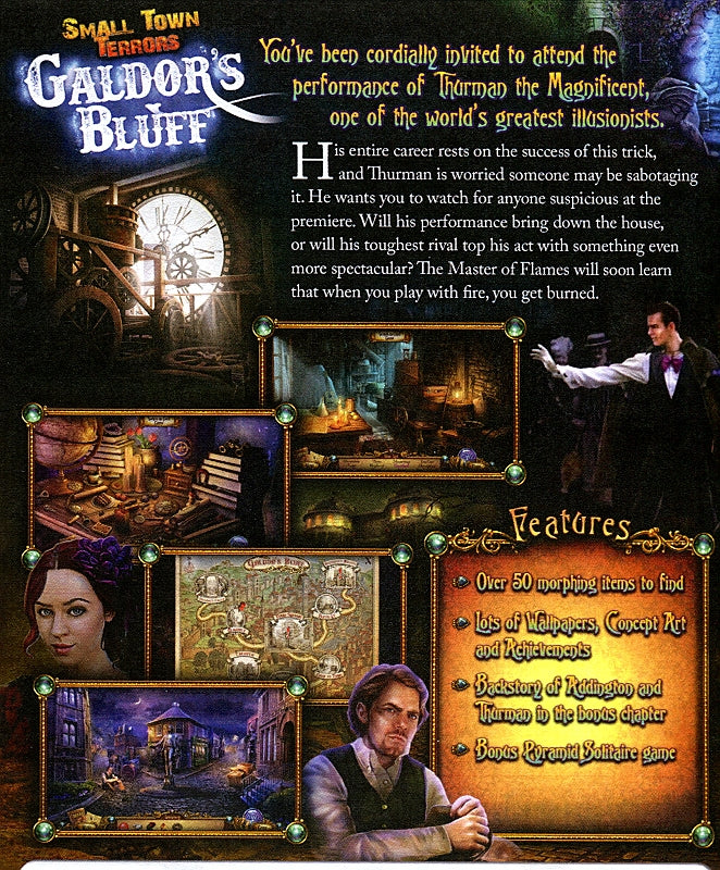 Small Town Terrors Galdor's Bluff Collector's Ed. Back Cover Art