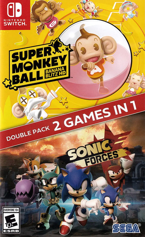  Sonic Forces + Super Monkey Ball Banana Blitz HD Switch Cover Art