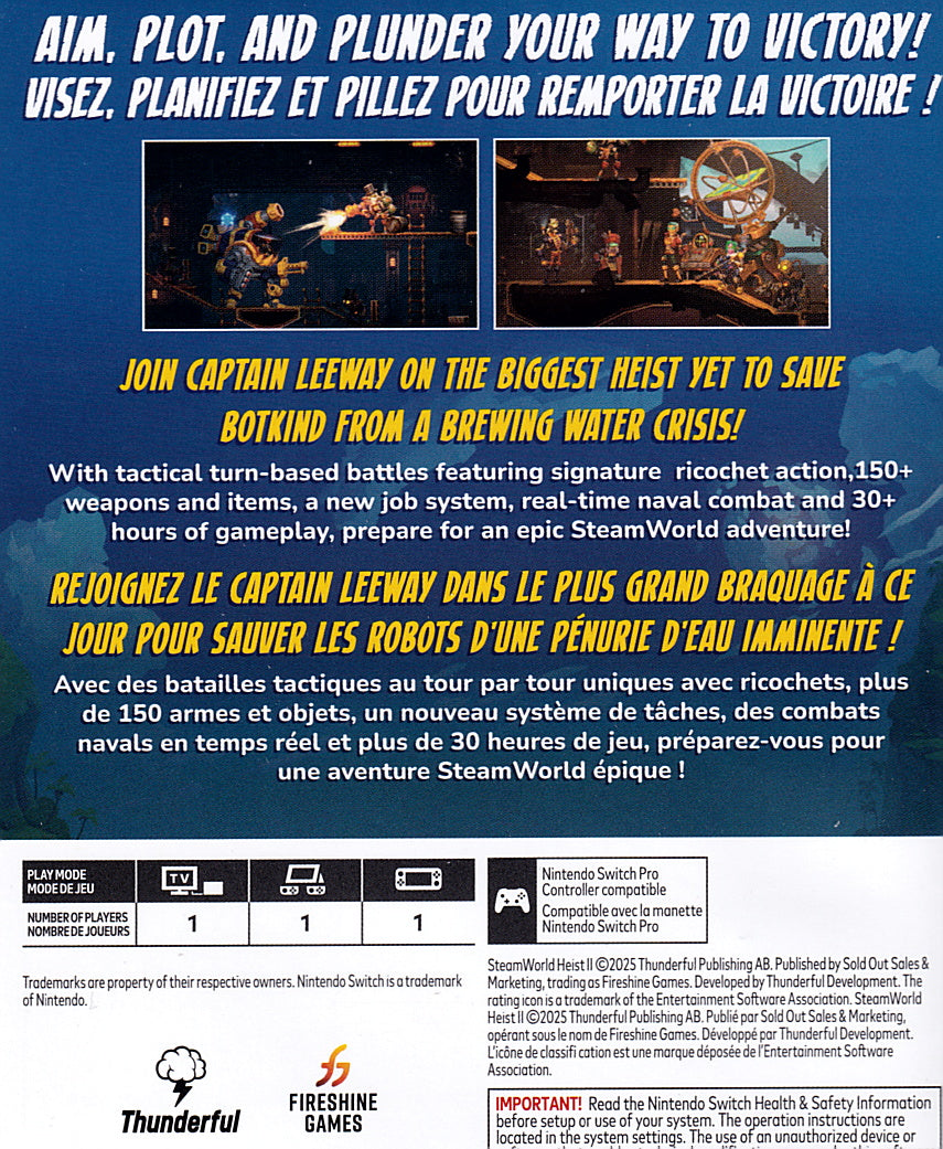 Steamworld Heist II Switch