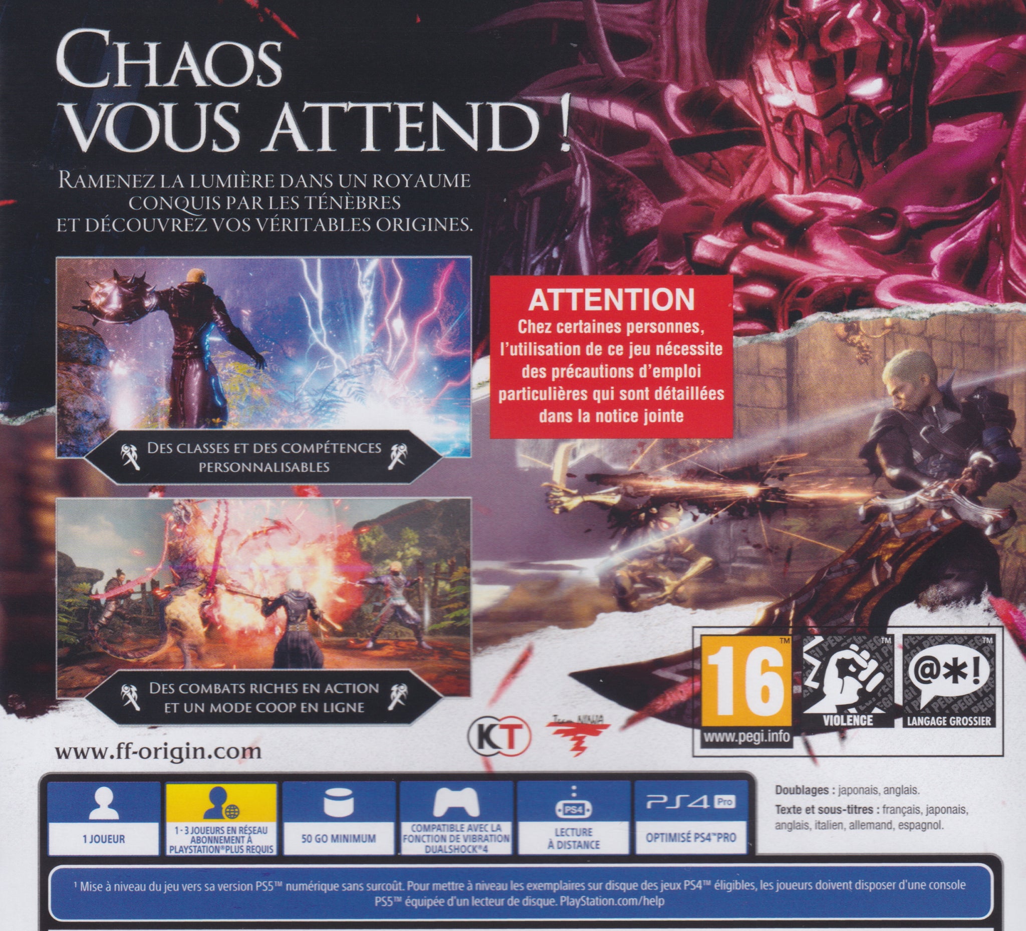 Stranger of Paradise Final Fantasy Origin PS4