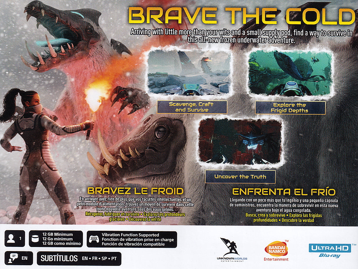  Subnautica Below Zero PS5 Back Cover Art