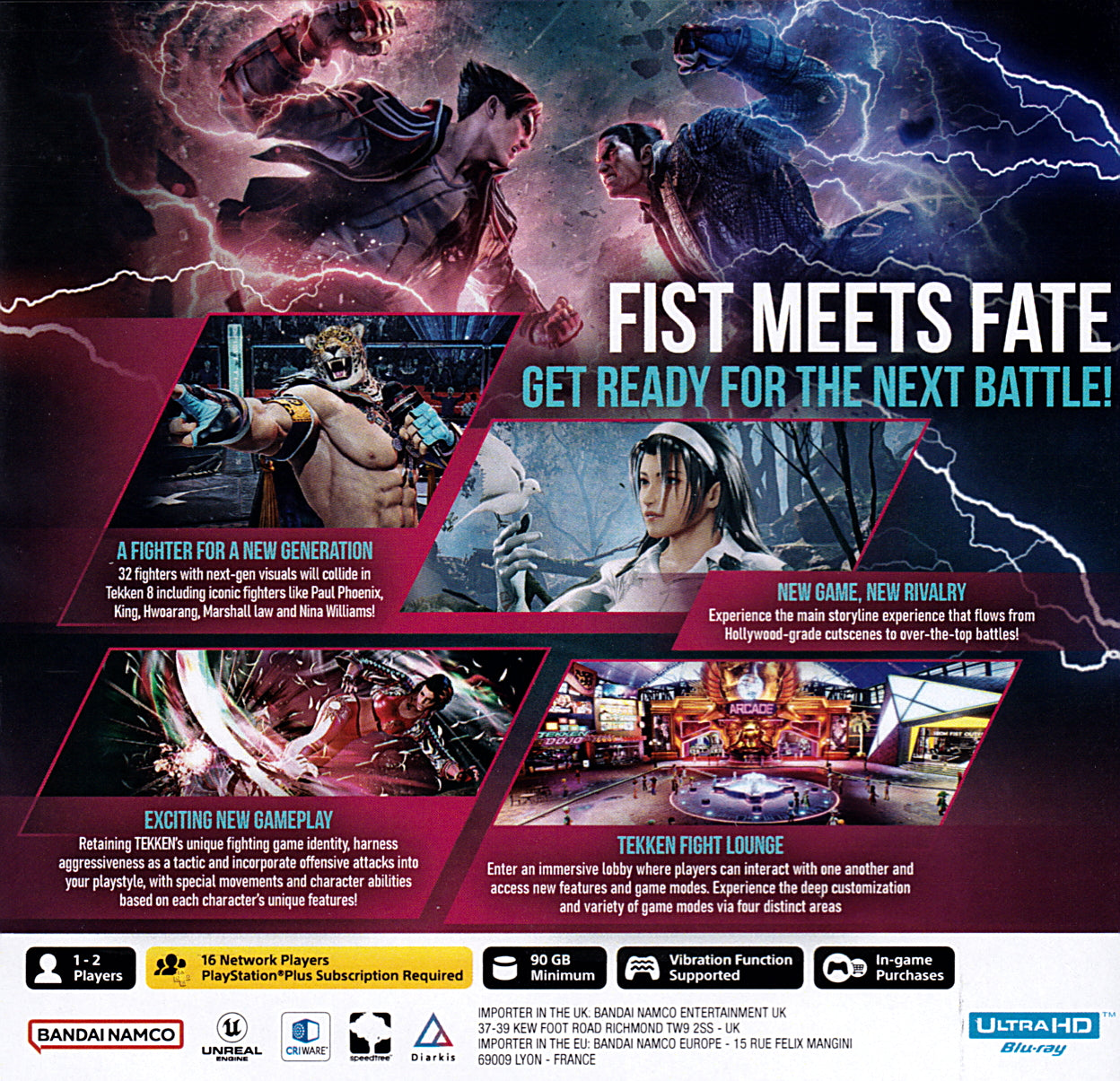 Tekken 8 PS5 Back Cover Art