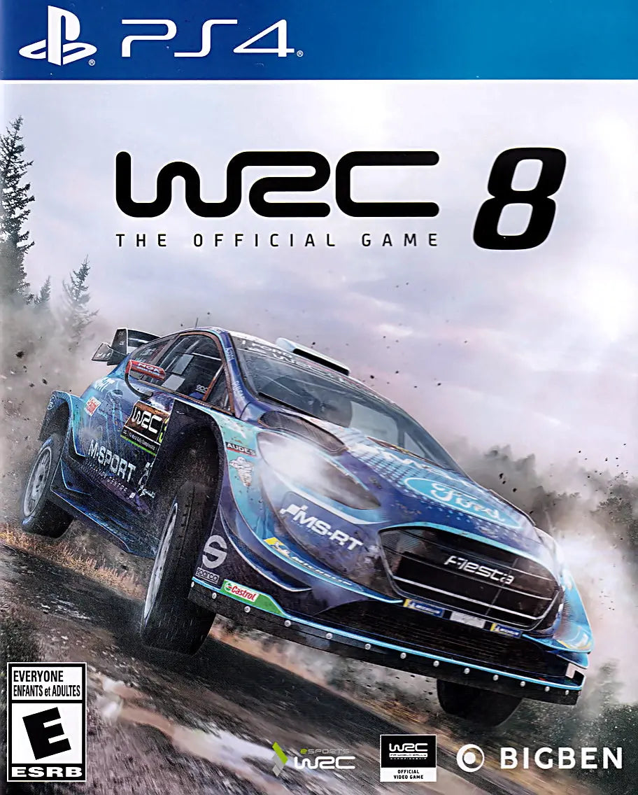 WRC 8 Official Game FIA World Rally Championship PS4 Cover Art