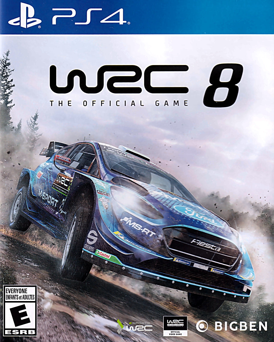 WRC 8 Official Game FIA World Rally Championship PS4 Cover Art