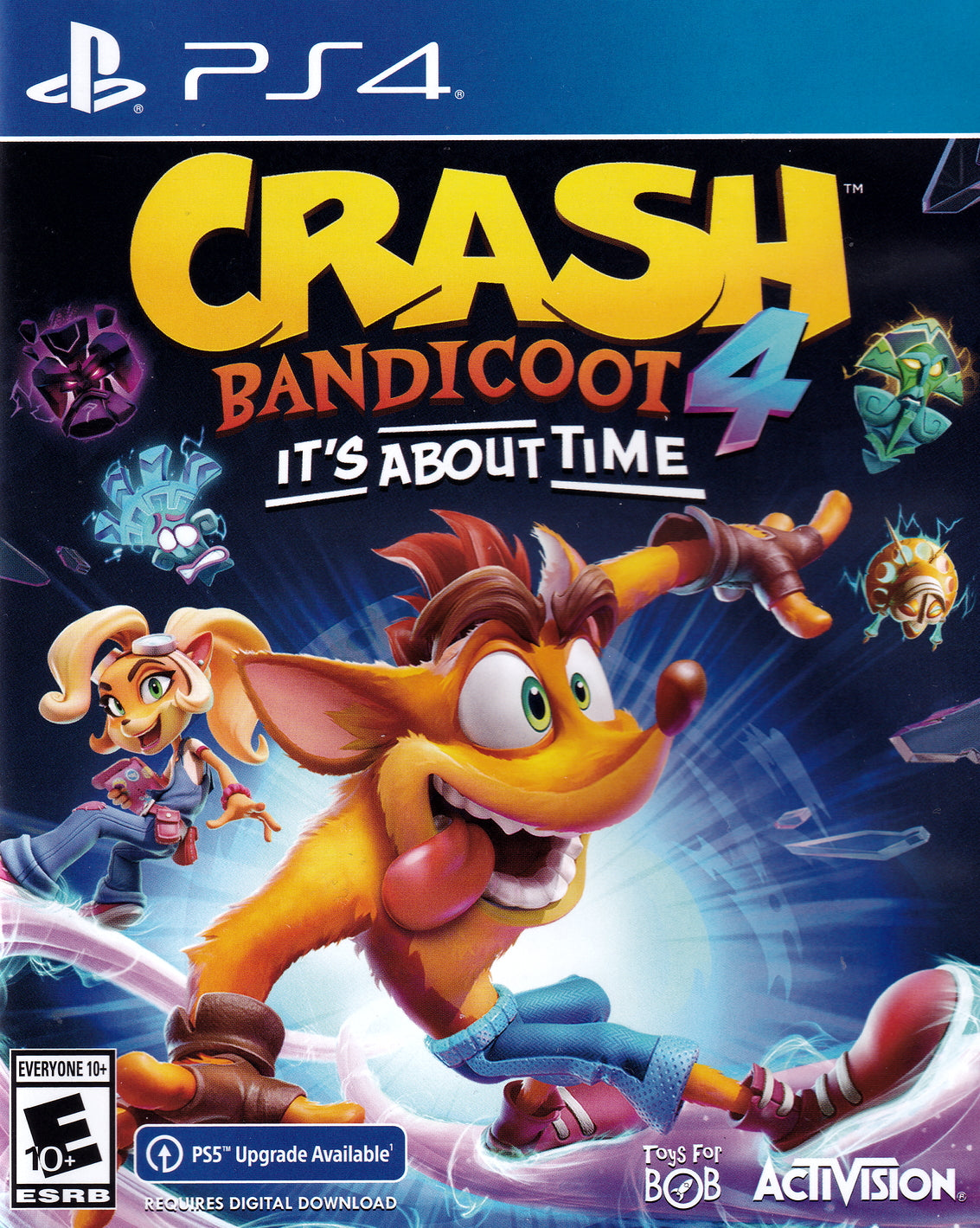 Crash Bandicoot 4 It's About Time PS4 Front Cover Art