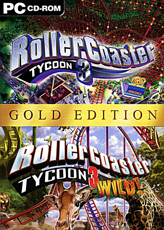 Roller Coaster Tycoon 3 Gold Edition Cover Artwork